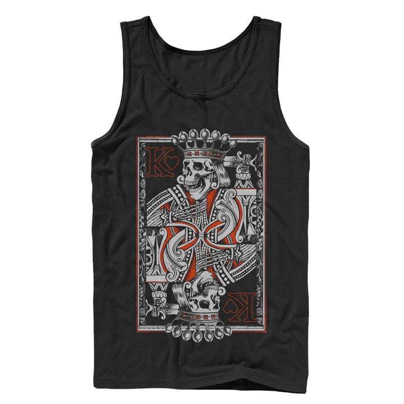 Men's Lost Gods Skeleton King of Hearts Tank Top