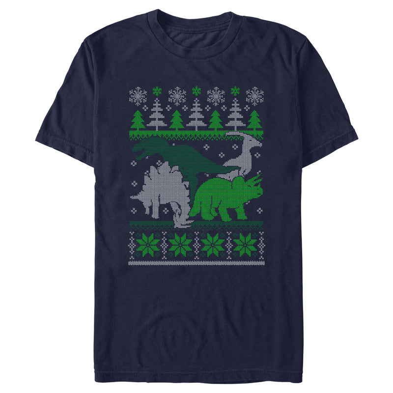 Men's Lost Gods Dinosaur Ugly Christmas Sweater T-Shirt