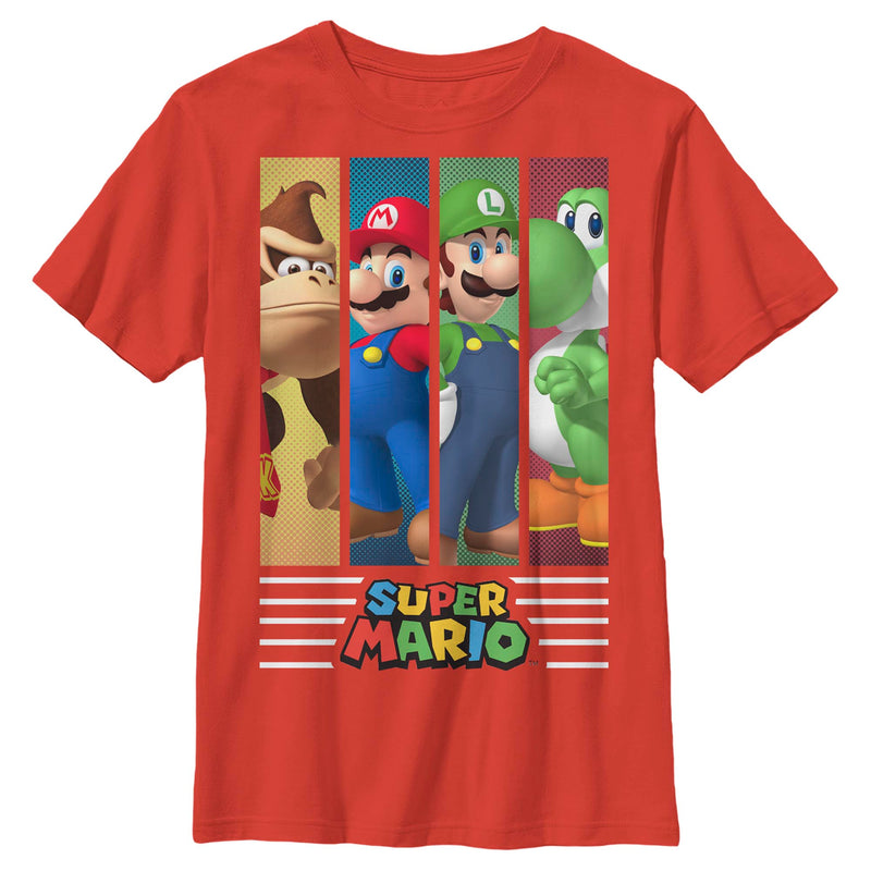 Boy's Nintendo Super Mario Character Panels T-Shirt