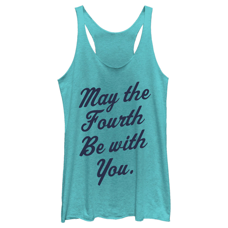 Women's Star Wars May the Fourth Cursive Racerback Tank Top