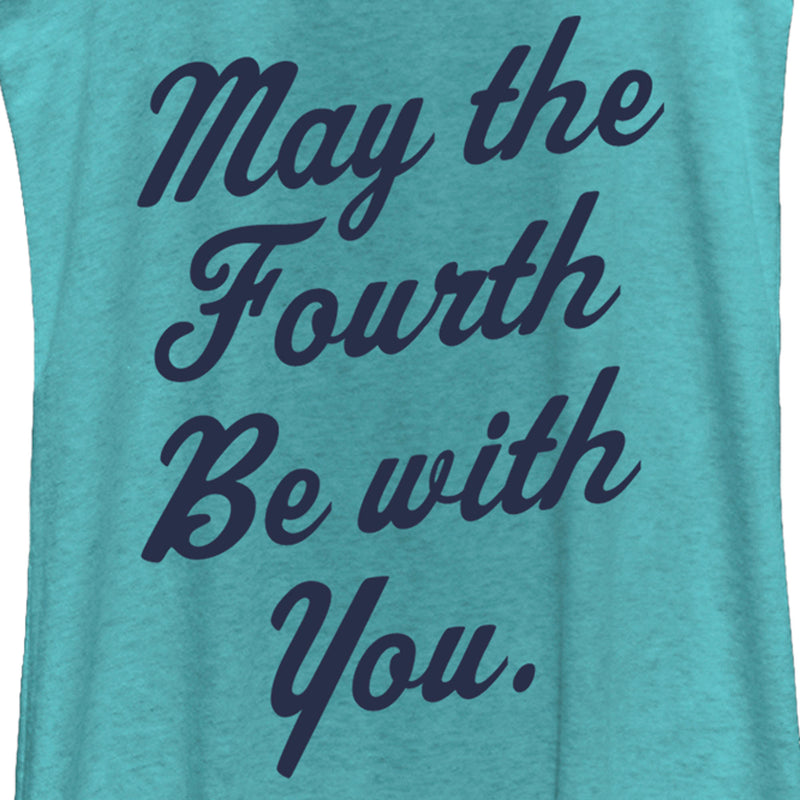 Women's Star Wars May the Fourth Cursive Racerback Tank Top