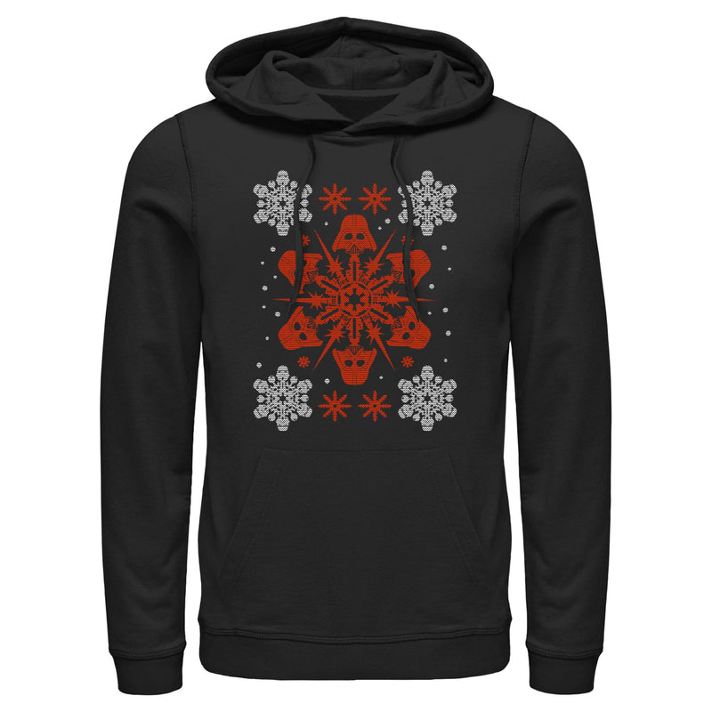 Men's Star Wars: A New Hope Christmas Darth Vader Snowflake Pull Over Hoodie