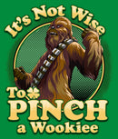 Men's Star Wars St. Patrick's Day It's Not Wise To Pinch A Wookie T-Shirt