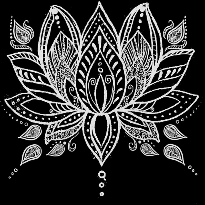 Junior's Lost Gods Lotus Flower Sketch T-Shirt