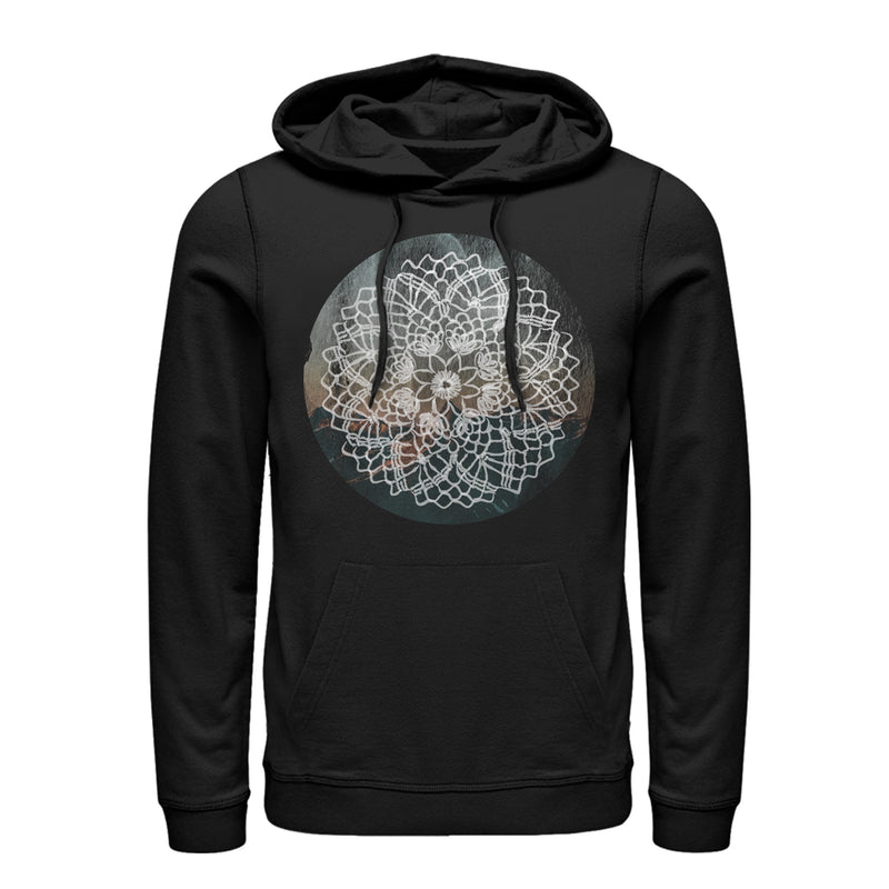 Men's Lost Gods Henna Circle Landscape Pull Over Hoodie