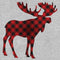 Women's Lost Gods Christmas Plaid Moose T-Shirt