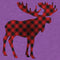 Girl's Lost Gods Christmas Plaid Moose T-Shirt