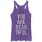 Women's CHIN UP You are Beautiful Vertical Racerback Tank Top