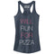 Junior's CHIN UP Will Run for Pizza Racerback Tank Top