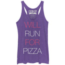 Women's CHIN UP Will Run for Pizza Racerback Tank Top