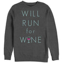 Men's CHIN UP Will Run For Wine Glass Sweatshirt