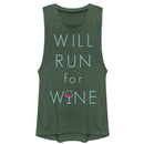 Junior's CHIN UP Will Run For Wine Glass Festival Muscle Tee