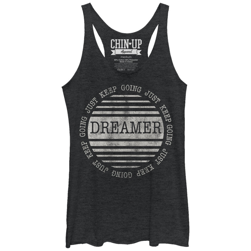 Women's CHIN UP Dreamer Just Keep Going Racerback Tank Top