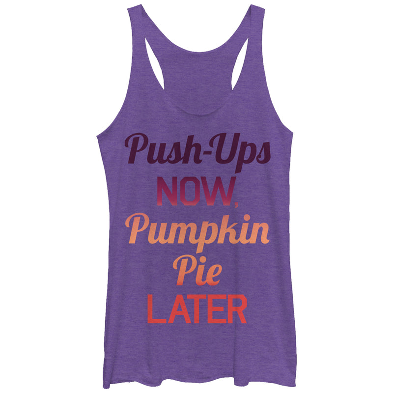 Women's CHIN UP Push-Ups and Pumpkin Pie Racerback Tank Top