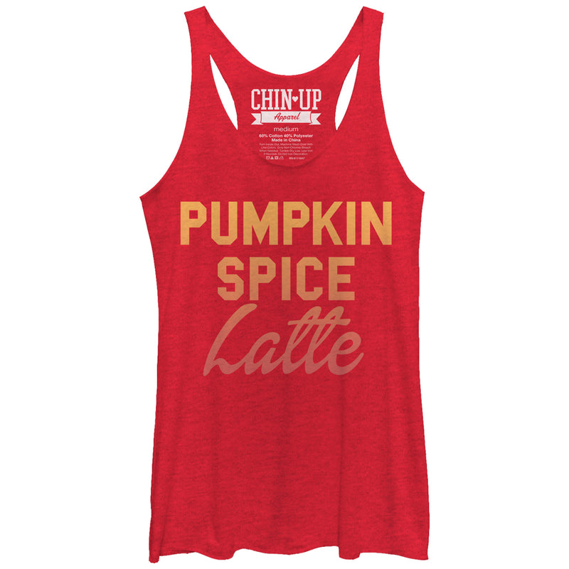 Women's CHIN UP Pumpkin Spice Latte Racerback Tank Top