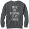 Women's CHIN UP Trick or Treating is my Cardio Sweatshirt