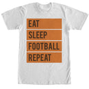 Men's CHIN UP Eat Sleep Football Repeat T-Shirt