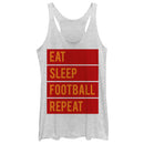 Women's CHIN UP Eat Sleep Football Repeat Racerback Tank Top