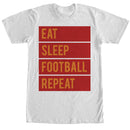 Men's CHIN UP Eat Sleep Football Repeat T-Shirt