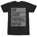 Men's CHIN UP Eat Sleep Football Repeat T-Shirt