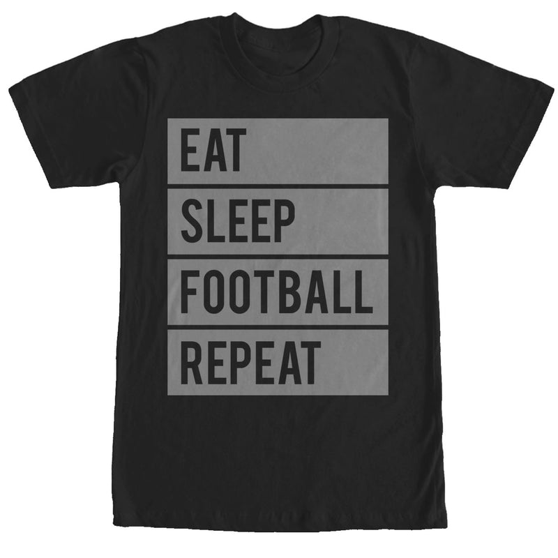 Men's CHIN UP Eat Sleep Football Repeat T-Shirt