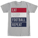 Men's CHIN UP Eat Sleep Football Repeat T-Shirt