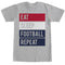 Men's CHIN UP Eat Sleep Football Repeat T-Shirt