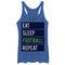 Women's CHIN UP Eat Sleep Football Repeat Racerback Tank Top