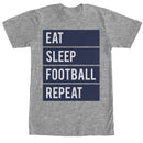 Men's CHIN UP Eat Sleep Football Repeat T-Shirt