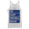 Women's CHIN UP Eat Sleep Football Repeat Racerback Tank Top