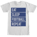 Men's CHIN UP Eat Sleep Football Repeat T-Shirt