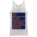 Women's CHIN UP Eat Sleep Football Repeat Racerback Tank Top