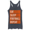 Women's CHIN UP Eat Sleep Football Repeat Racerback Tank Top