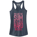 Junior's CHIN UP Sum of all Your Hard Work Racerback Tank Top