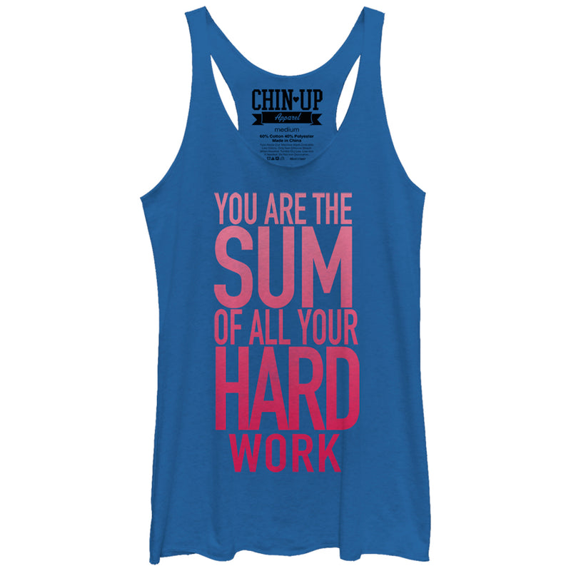 Women's CHIN UP Sum of all Your Hard Work Racerback Tank Top