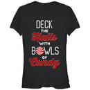 Junior's CHIN UP Christmas Candy Deck the Halls T-Shirt