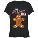 Junior's CHIN UP Christmas Perfect Gingerbread Man T-Shirt