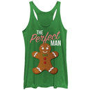 Women's CHIN UP Christmas Perfect Gingerbread Man Racerback Tank Top