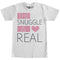 Women's CHIN UP Heart Snuggle is Real Boyfriend Tee