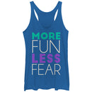 Women's CHIN UP More Fun Less Fear Racerback Tank Top