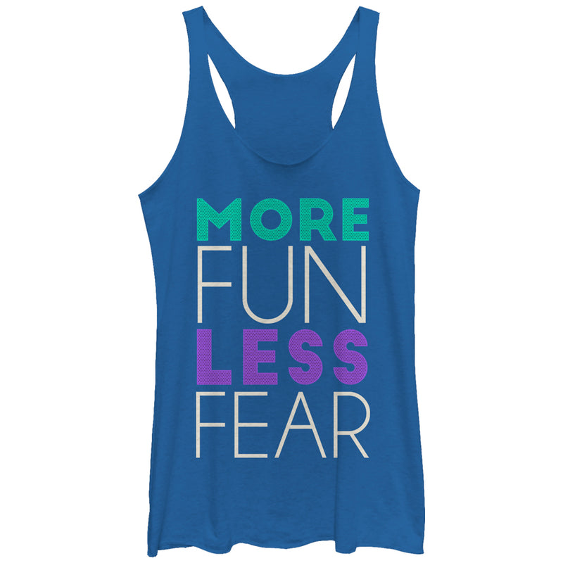 Women's CHIN UP More Fun Less Fear Racerback Tank Top