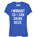 Junior's CHIN UP Workout for Beer T-Shirt