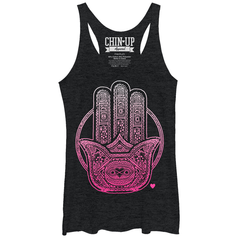 Women's CHIN UP Henna Hamsa Racerback Tank Top