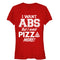Junior's CHIN UP Pizza Abs T-Shirt