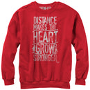 Women's CHIN UP Valentine Distance Makes Heart Stronger Sweatshirt