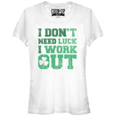 Junior's CHIN UP I Don’t Need Luck I Work Out T-Shirt