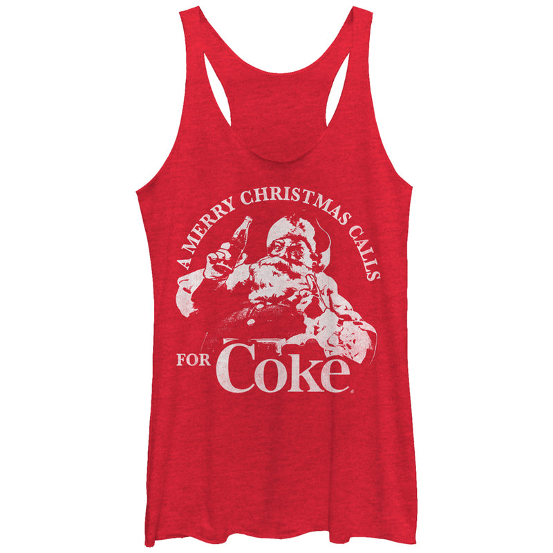 Women's Coca Cola Merry Christmas Racerback Tank Top