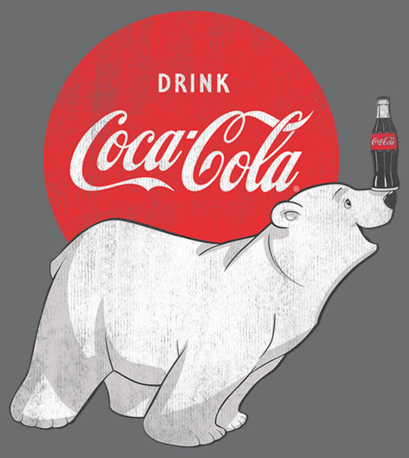 Men's Coca Cola Polar Bear Pull Over Hoodie
