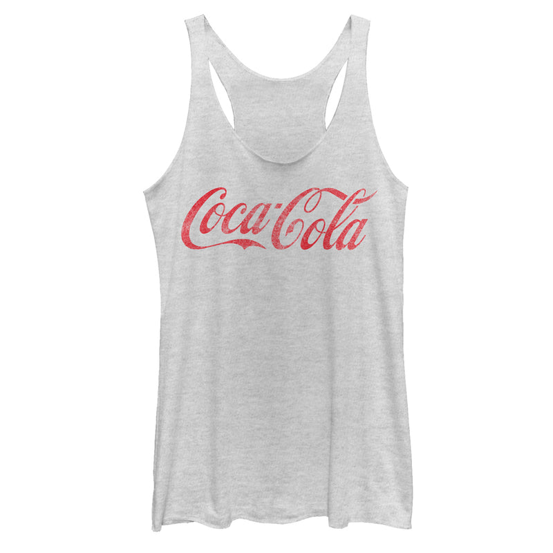 Women's Coca Cola Distressed Logo Racerback Tank Top