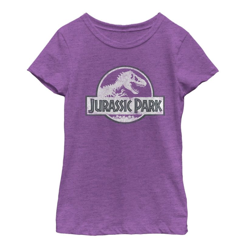 Girl's Jurassic Park Vintage Logo T-Shirt